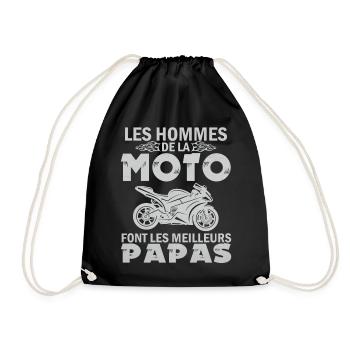Les hommes de la moto font les meilleurs papas - Sac de sport léger - noir - Devant
