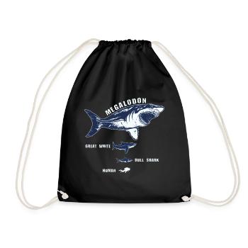 Requin requin de requin de megalodon requin blanc plongeur - Sac de sport léger - noir - Devant
