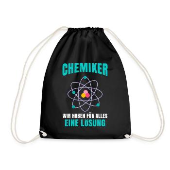 Chemie - Turnbeutel - Schwarz - Vorne