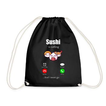 sushi - Drawstring Bag - black - Front