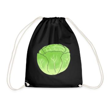 Laitue Chou Légumes Bio Végétarien Jardin - Sac de sport léger - noir - Devant