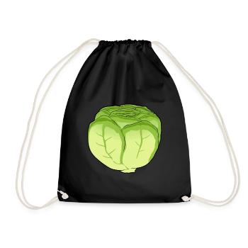 Laitue Salade Chou Tête De Chou Légume Cuisine - Sac de sport léger - noir - Devant