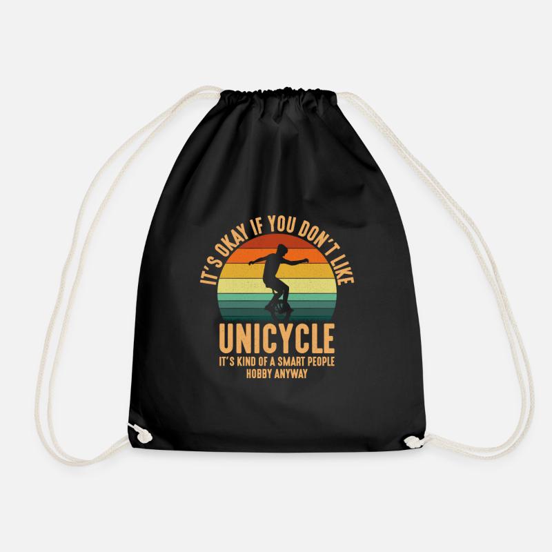 unicycle smart people, unicycle - Turnbeutel - Schwarz