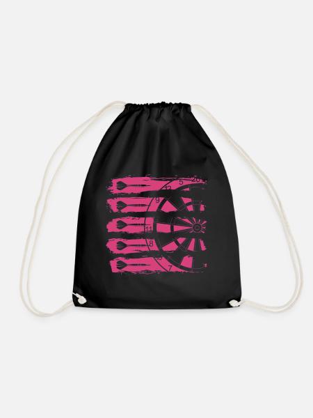 DART DART DART !!! Das coole Dartspielerin Darts - Turnbeutel - Schwarz