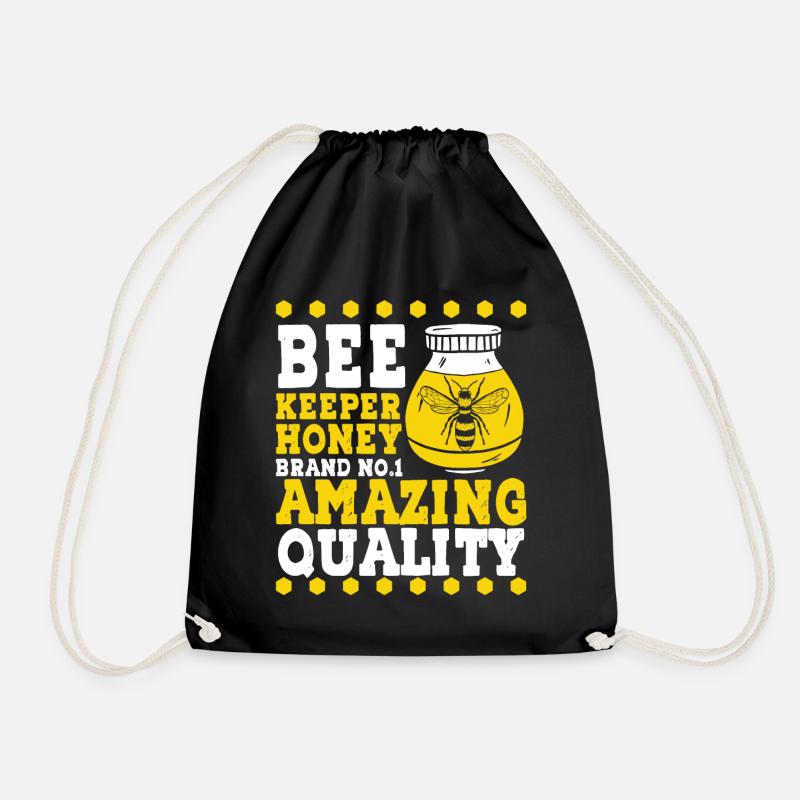 Bee Keeper Honey Amazing Quality Beekeeping Bee - Drawstring Bag - black