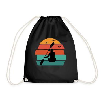 Kayak kayak d'eau vive rétro canoë kayak - Sac de sport léger - noir - Devant
