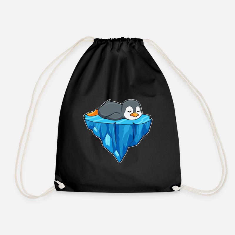Pinguin auf Eisscholle - Turnbeutel - Schwarz