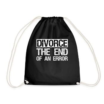 Divorce Divorce Divorce Lustig - Drawstring Bag - black - Front
