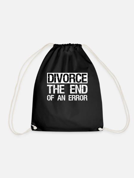 Divorce Divorce Divorce Lustig - Drawstring Bag - black