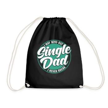 Single Dad Single Dad Father's Day Dad - Drawstring Bag - black - Front