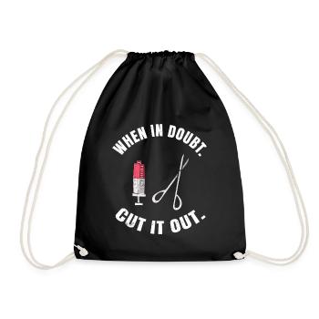 Surgeon Gift Medicine Doctor Doc Doctor Sayings - Drawstring Bag - black - Front