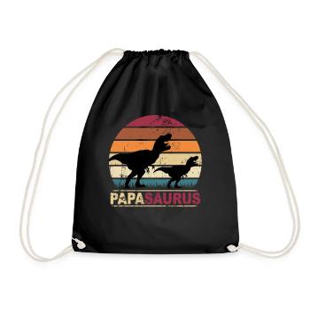 Papa Saurus Dinosaures Familles Dino Papasaurus - Sac de sport léger - noir - Devant