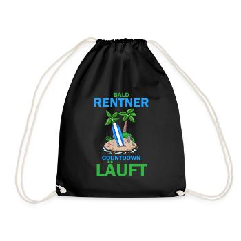 Bald Rentner - Turnbeutel - Schwarz - Vorne