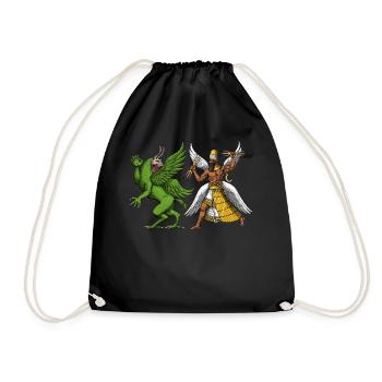 Tiamat And Marduk Sumerian Mythology - Drawstring Bag - black - Front