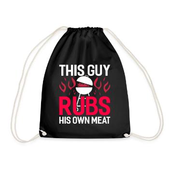 Grilling BBQ Grill Master Barbecue Gift - Drawstring Bag - black - Front