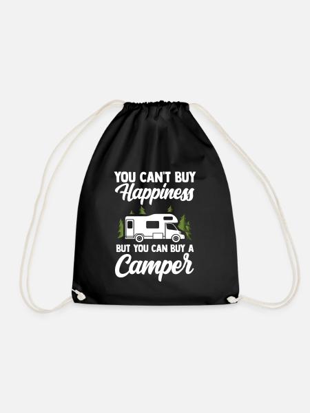 camper - Drawstring Bag - black