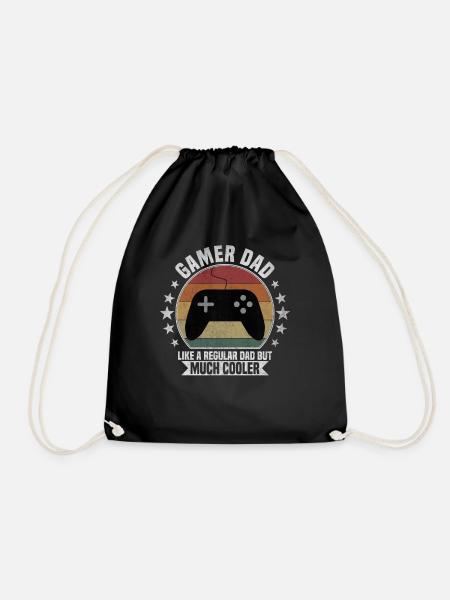 Gamer Dad - Turnbeutel - Schwarz