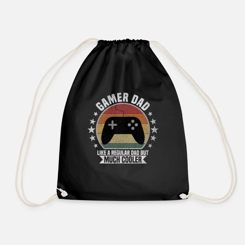 Gamer Dad - Turnbeutel - Schwarz