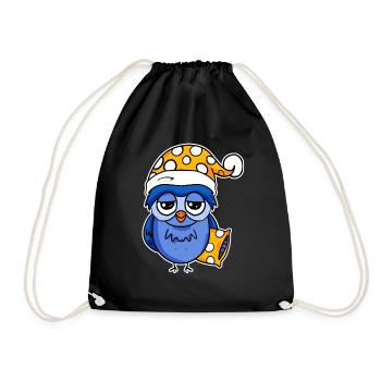 Le lève-tôt Hibou Dormir - Sac de sport léger - noir - Devant