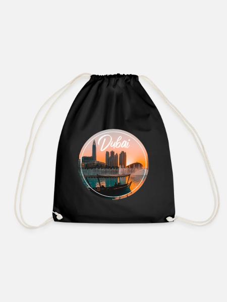 Dubai Sonnenuntergang Skyline Boot - Turnbeutel - Schwarz