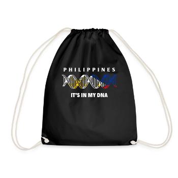 Philippines - Drawstring Bag - black - Front