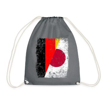 Deutschland Japan Berlin Tokio Sport Athlet Fan - Turnbeutel - Grau - Vorne