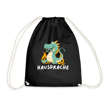 Hausdrache Schwiegermutter Humor Fun - Turnbeutel - Schwarz - Vorne