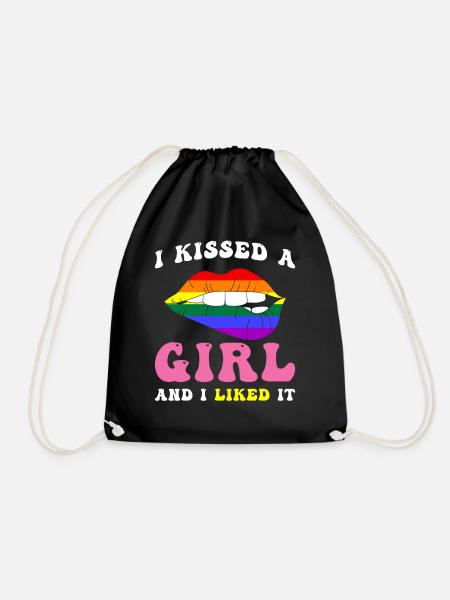 LGBTQ Lesbe Spruch - Turnbeutel - Schwarz