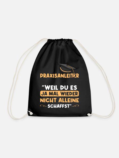 Praxisanleiter Spruch lustig - Turnbeutel - Schwarz