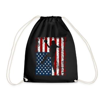 USA Handball HandballEr Sportswoman Gift - Drawstring Bag - black - Front