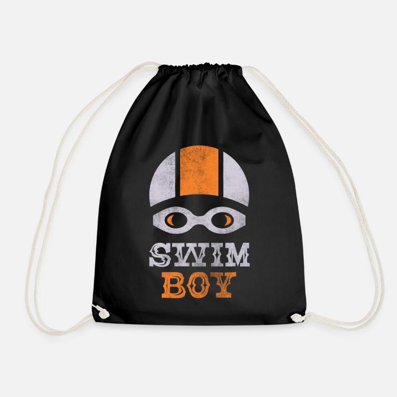 Schwimm Schwimmer Schwimmen Jungs - Turnbeutel - Schwarz