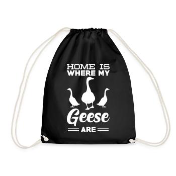 Oies rengaine à la maison - Sac de sport léger - noir - Devant