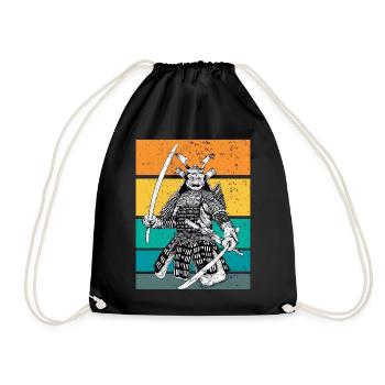 kampfkunst japanischer Samurai beim Ritual - Turnbeutel - Schwarz - Vorne