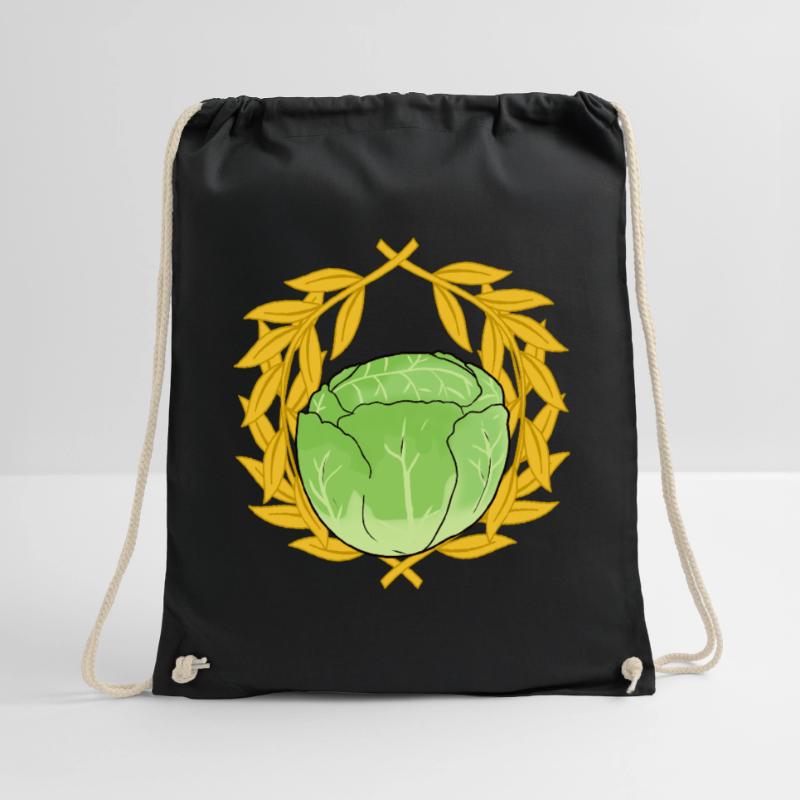 White cabbage cabbage cabbage leafy vegetables vegetables Vegan Drawstring Bag