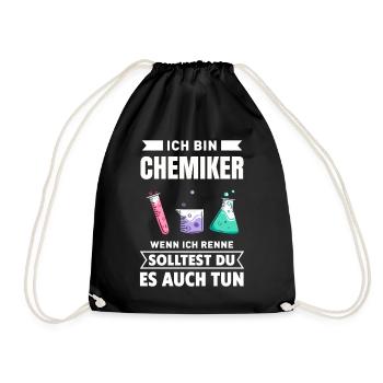 Chemie - Turnbeutel - Schwarz - Vorne