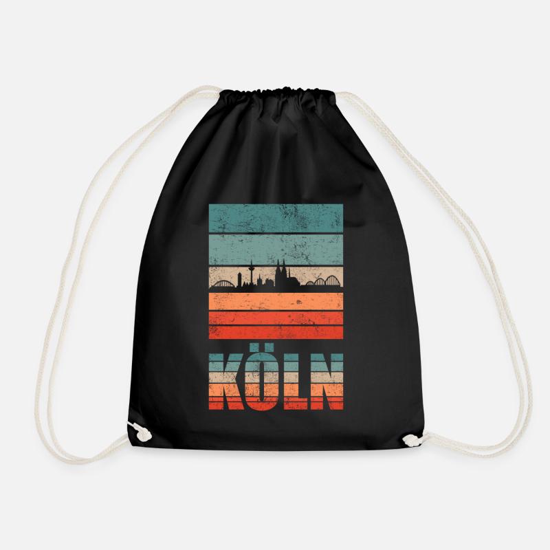 Köln Kölner Retro Vintage - Turnbeutel - Schwarz