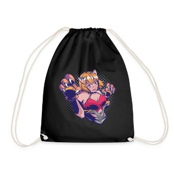 Hentai Manga Anime Waifu Japanese ahegao sexy girl - Sac de sport léger - noir - Devant