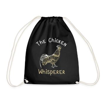 The Chicken Whisperer Farmer Poultry Farmer - Drawstring Bag - black - Front