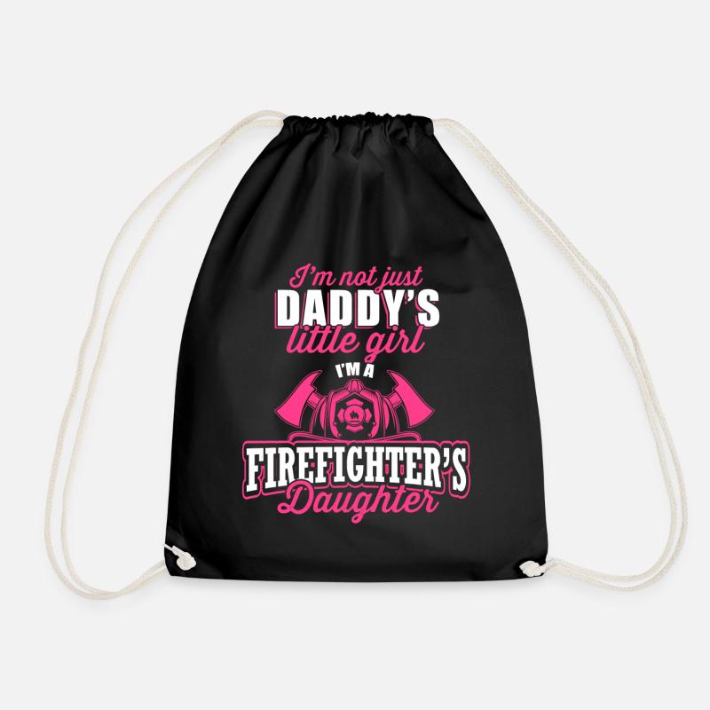 Firefighter's Daughter Firefighting Fireman Fire R - Turnbeutel - Schwarz