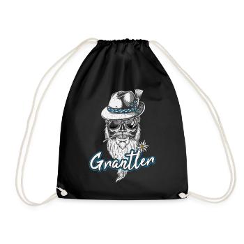 Grantler Grantln Bayern Tracht Grantla - Turnbeutel - Schwarz - Vorne