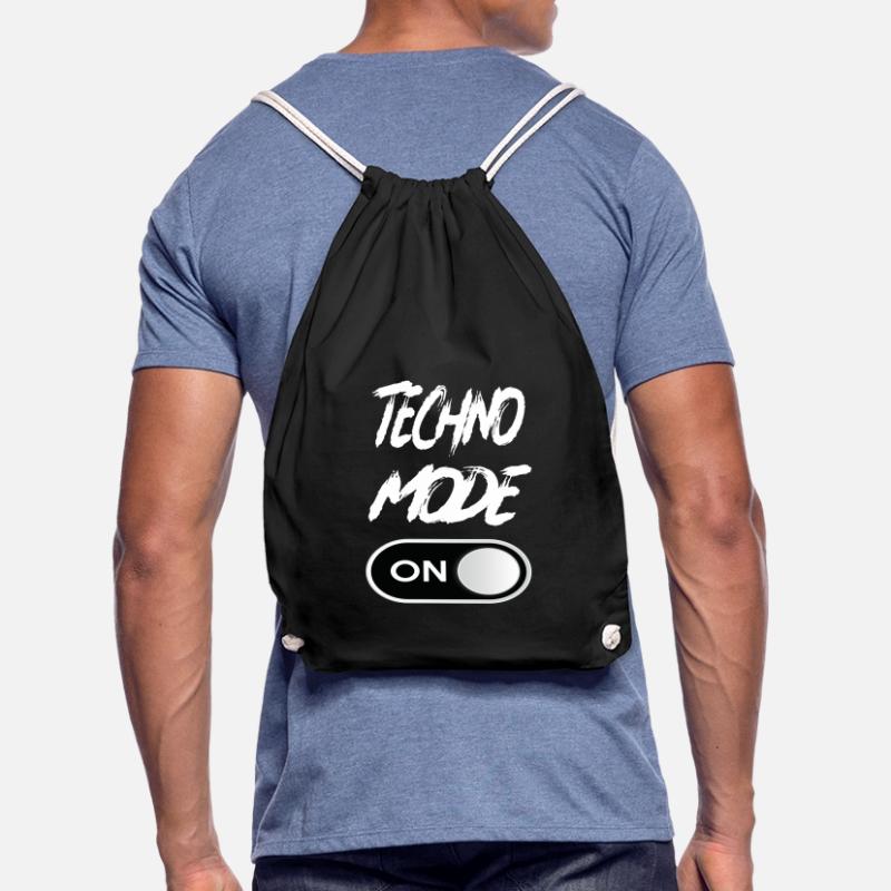 Techno Mode On - Techno Techno Music Techno Drawstring Bag