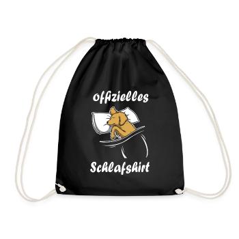 Offizielles Schlafshirt Oberteil Golden Retriver - Turnbeutel - Schwarz - Vorne