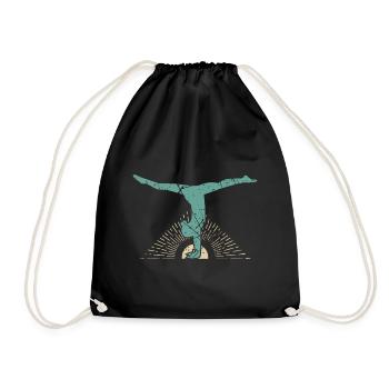 Gymnaste gymnaste gymnastique gymnastique - Sac de sport léger - noir - Devant