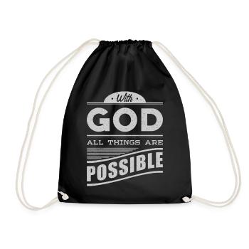 Christians Christian Gift of God - Drawstring Bag - black - Front