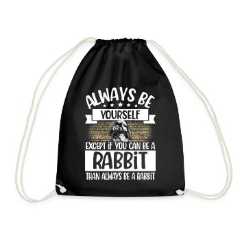 Hase - Turnbeutel - Schwarz - Vorne