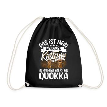 Quokka - Turnbeutel - Schwarz - Vorne