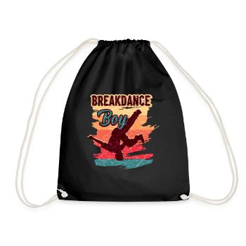 Breakdance Junge Breakdancing Kinder - Turnbeutel - Schwarz - Vorne