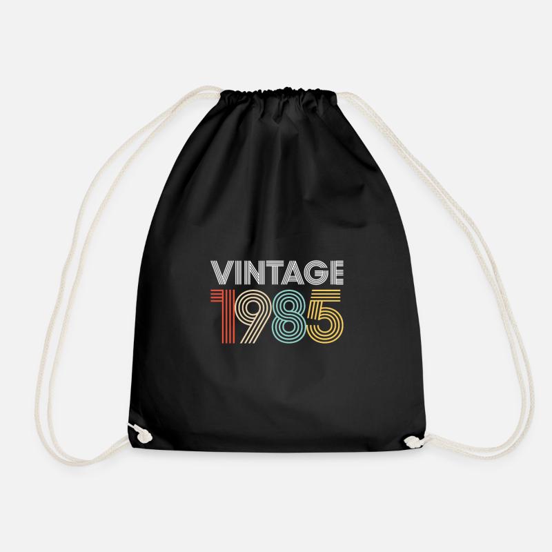 Vintage 1985 Geburtstag - Turnbeutel - Schwarz