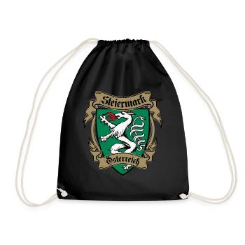 Steiermark Wappen Panther Steirer Bua Madl Spruch - Turnbeutel - Schwarz - Vorne