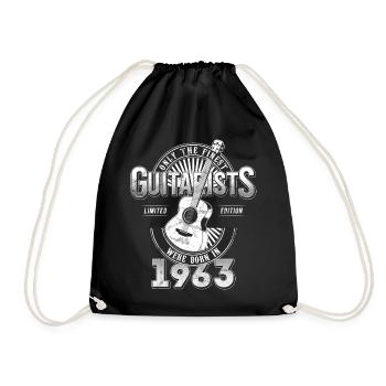 Only the finest Guitarists were born in 1963 - Turnbeutel - Schwarz - Vorne